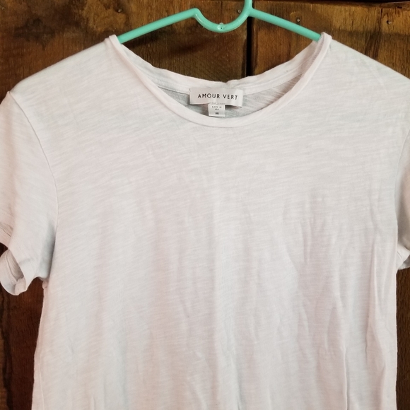 Amour Vert Leif Slub Crewneck Tee White - Picture 3 of 15